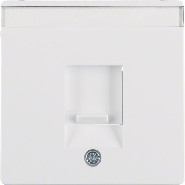 Berker 11706089 Zentralstück mit Staubschutzschieber und Beschriftungsfeld Q.x polarweiß. samt