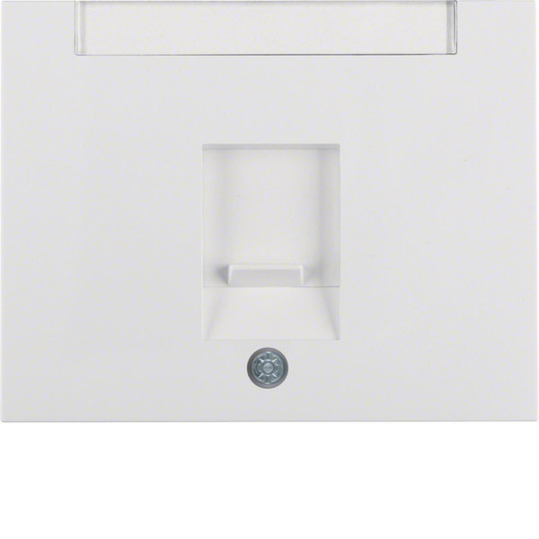 Berker 11707009 Z.-Stk. mit Staubschutzschieber und Beschriftungsfeld K.1 polarweiß. glänzend