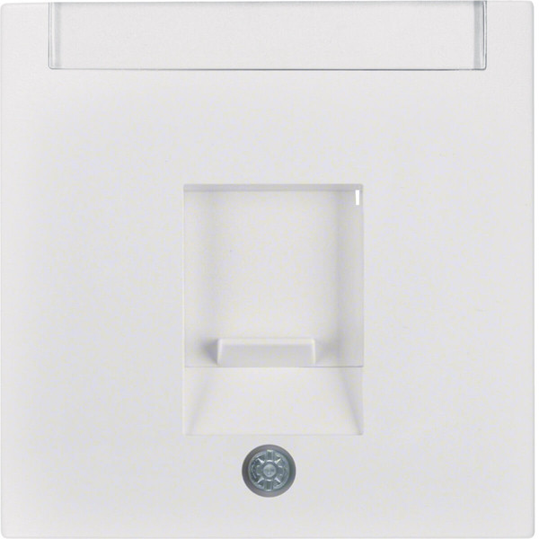 Berker 11708989 Zentralstück 1fach mit Staubschutzschieber S.1/B.3/B.7. polarweißweiß glänzend