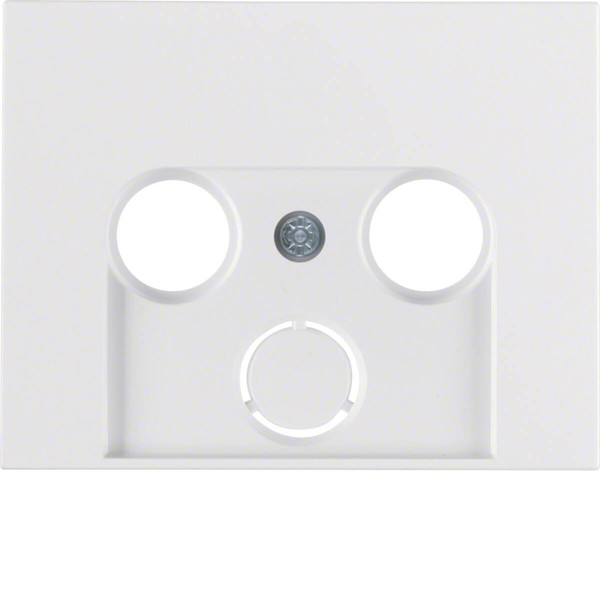 Berker 12017019 Zentralstück für Antennen-Steckdose 2- und 3Loch K.1 polarweiß. glänzend