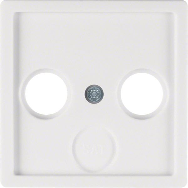 Berker 12036089 Zentralstück für Antennen-Steckdose 2- und 3Loch Q.x polarweiß. samt
