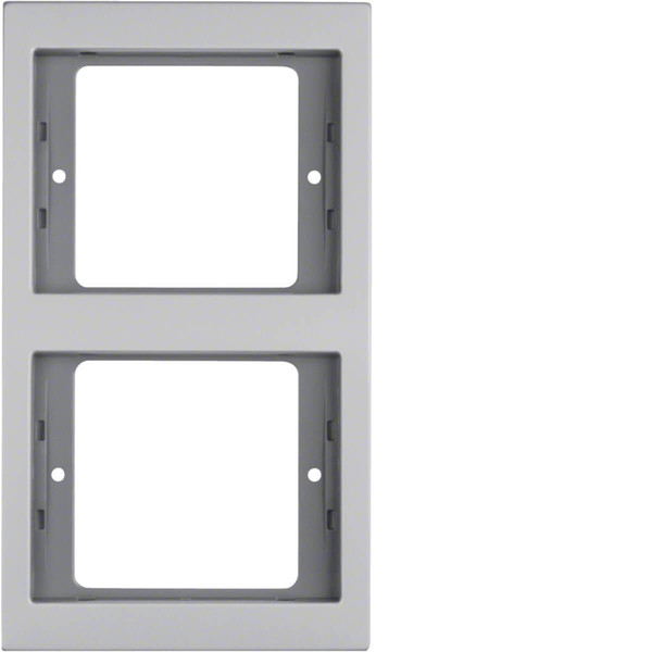 Berker 13237003 Rahmen 2fach senkrecht. K.5. Alu. Aluminium eloxiert