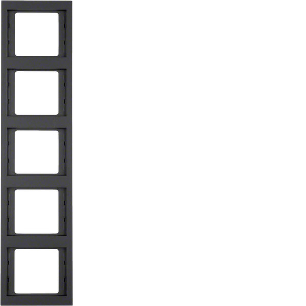 Berker 13537006 Rahmen 5fach senkrecht K.1 anthrazit. matt