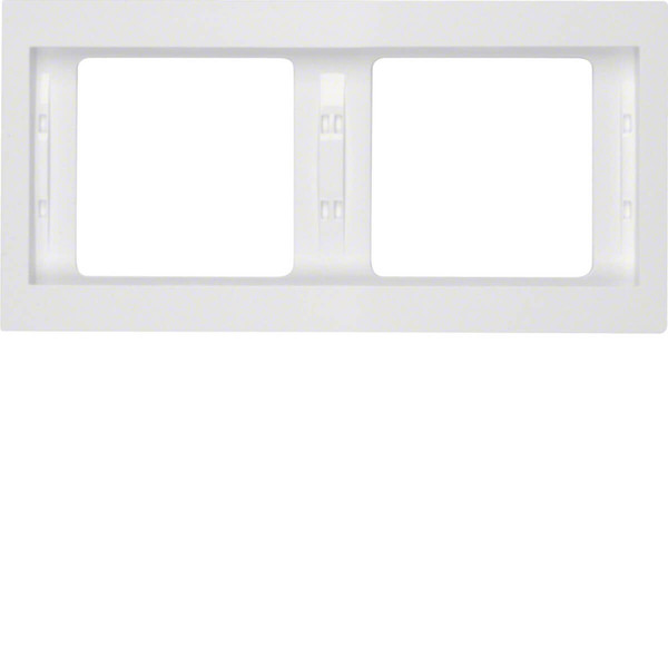 Berker 13637009 Rahmen 2fach waagerecht. K.1. polarweiß glänzend