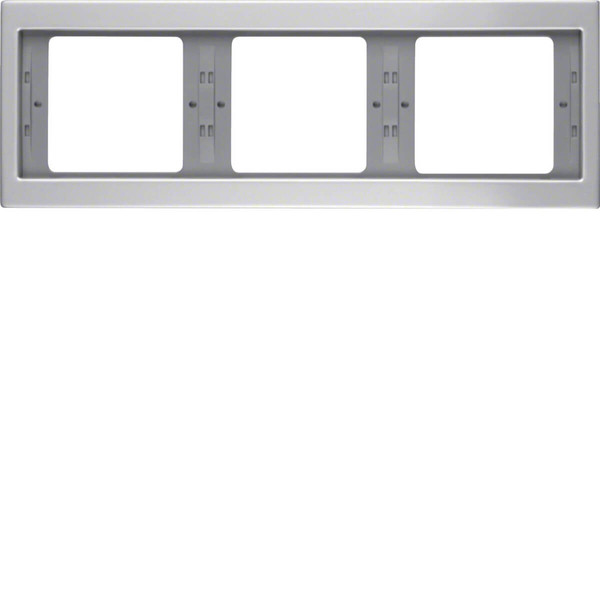 Berker 13737003 Rahmen 3fach waagerecht. K.5. Alu. Aluminium eloxiert