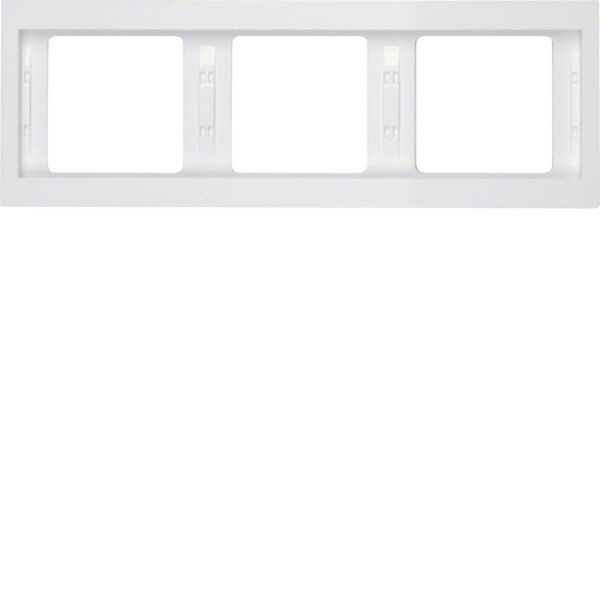 Berker 13737009 Rahmen 3fach waagerecht. K.1. polarweiß glänzend