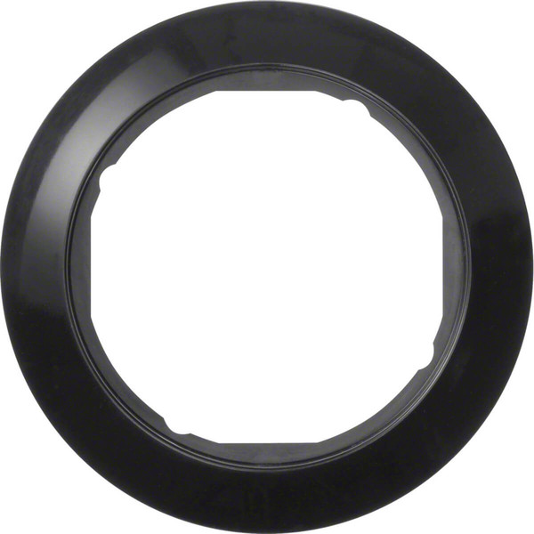Berker 138201 Rahmen 1fach f. Zentralstück mit Ausschnitt Ø 58mm Serie 1930 schwarz.glänzend