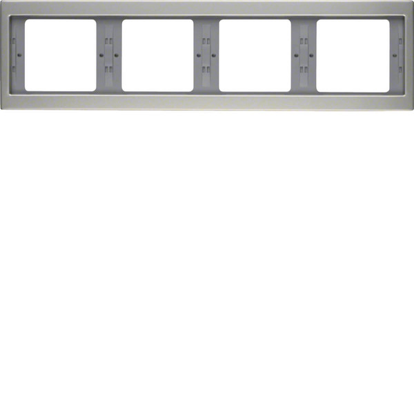 Berker 13837004 Rahmen 4fach waagerecht K.5 Edelstahl Rostfrei