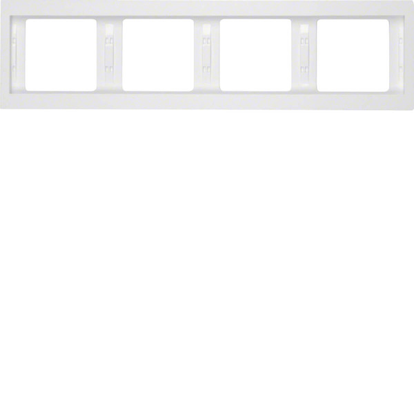 Berker 13837009 Rahmen 4fach waagerecht K.1 polarweiß. glänzend