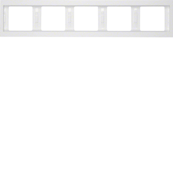 Berker 13937009 Rahmen 5fach waagerecht K.1 polarweiß. glänzend