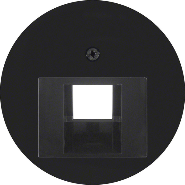 Berker 14072045 Zentralstück für UAE Steckdose R.1/R.3/R.Classic schwarz. glänzend