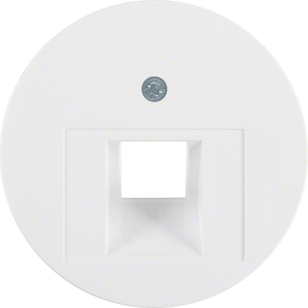 Berker 14072089 Zentralstück für UAE Steckdose R.1/R.3/R.Classic polarweiß. glänzend