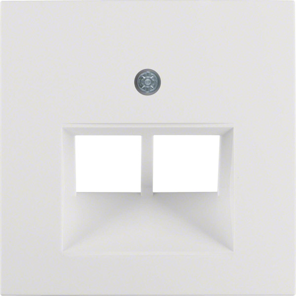 Berker 14091909 Zentralstück für UAE Steckdose 2fach S.1/B.3/B.7 polarweiß. matt