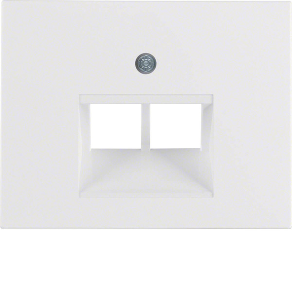 Berker 14097009 Zentralstück für UAE Steckdose 2fach K.1 polarweiß. glänzend