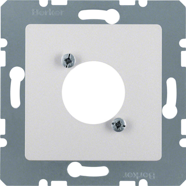 Berker 14121404 Zentralplatte für XLR-Rundsteckverbinder D-Serie Zentralplattensystem alu. matt