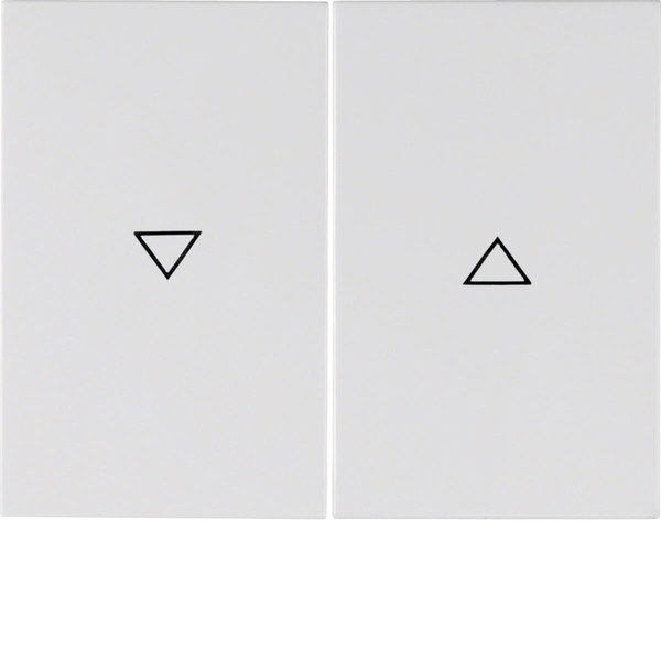 Berker 14357109 Wippe 2fach mit Aufdruck Symbol Pfeil K.1 polarweiß. glänzend