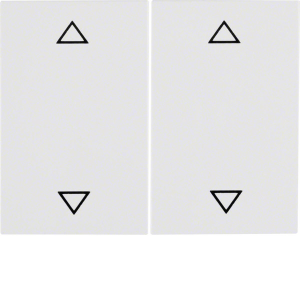 Berker 14357209 Wippe 2fach mit Aufdruck Symbol Pfeile K.1 polarweiß. glänzend