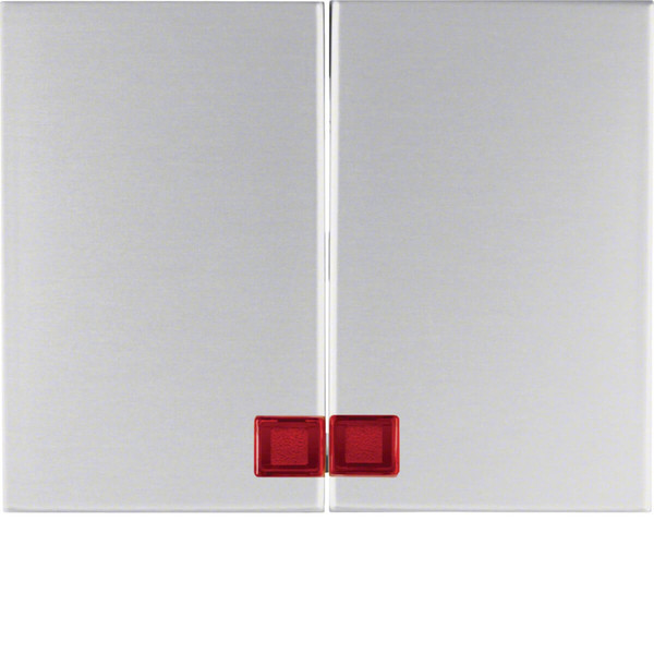 Berker 14377003 Wippe 2fach mit roter Linse K.5 Alu