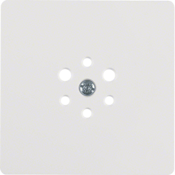 Berker 147409 Zentralplatte für 6-polige Steckdose Zentralplattensystem polarweiß. glänzend