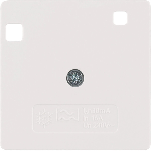 Berker 149609 Zentralstück für FI-Schutzschalter System 50x50 mm polarweiß. glänzend