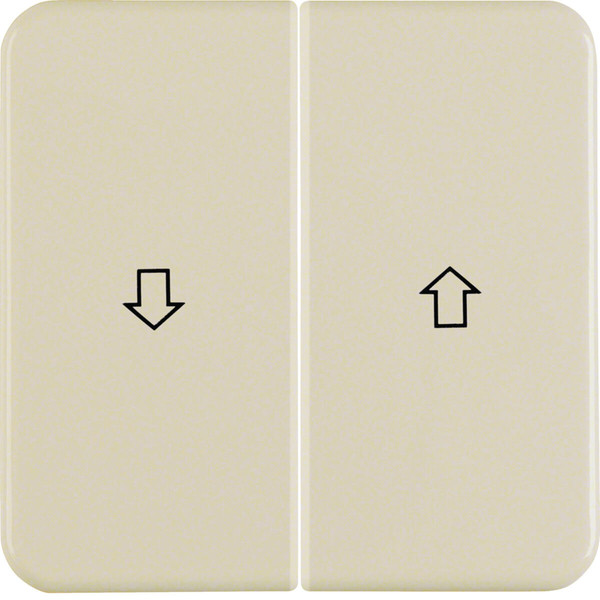 Berker 155222 Wippe 2fach mit Aufdruck Symbol Pfeil wg Up IP44 weiß. glänzend