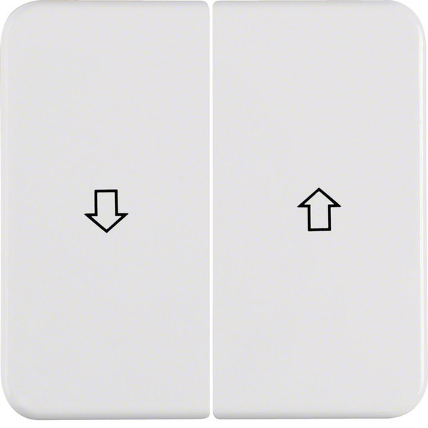 Berker 155229 Wippe 2fach mit Aufdruck Symbol Pfeil wg Up IP44 polarweiß. glänzend