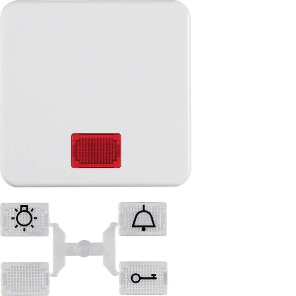 Berker 155309 Wippe mit 5 beiliegenden Linsen wg Up IP44 polarweiß. glänzend
