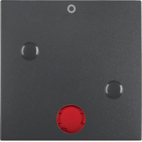 Berker 15771606 Wippe anschraubbar mit roter Linse und Aufdruck 0 S.1/B.3/B.7 anthrazit. matt