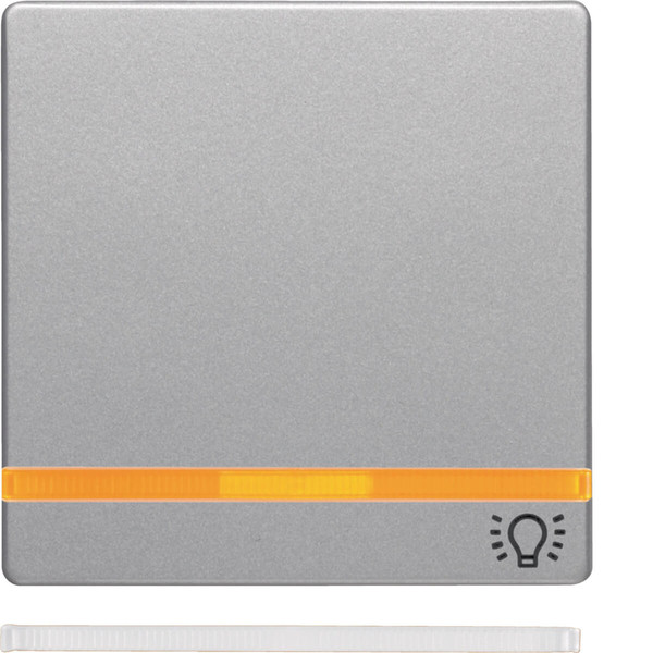 Berker 16216074 Wippe mit 2 beiliegenden Linsen und Aufdruck Symbol Licht Q.x alu samt. lackiert