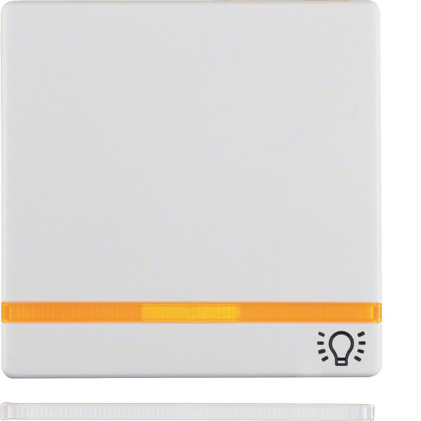 Berker 16216079 Wippe mit 2 beiliegenden Linsen und Aufdruck Symbol Licht Q.x polarweiß. samt