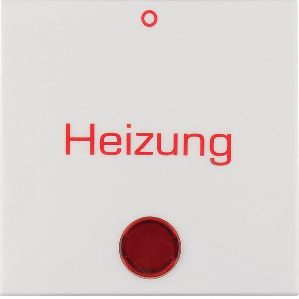 Berker 16218999 Wippe m. Linse und rotem Aufdruck Heizung und 0 S.1/B.3/B.7 polarweiß glänz.