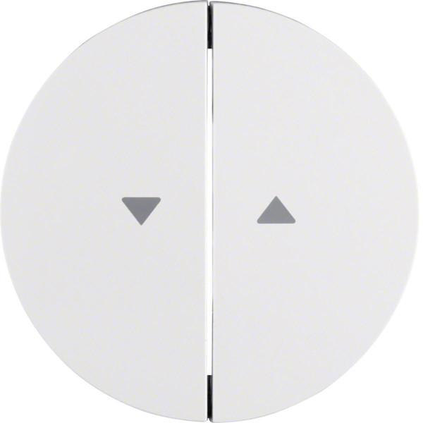 Berker 16252089 Wippe 2fach mit Aufdruck Symbol Pfeil R.1/R.3 polarweiß. glänzend