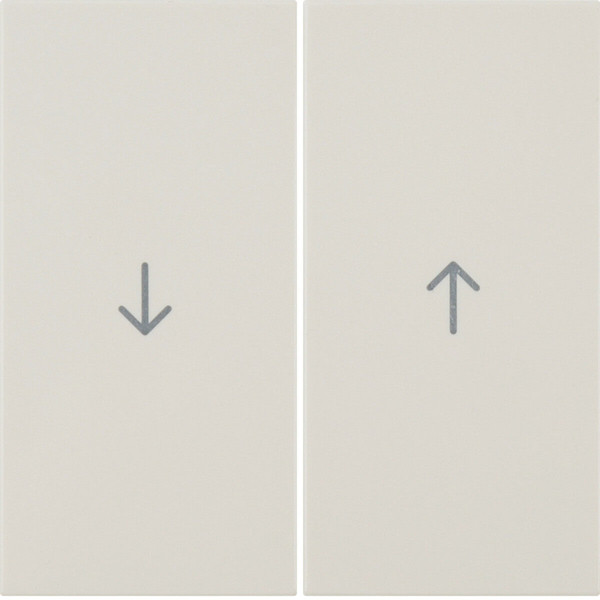 Berker 16258982 Wippe 2fach mit Aufdruck Symbol Pfeil S.1/B.3/B.7 weiß. glänzend