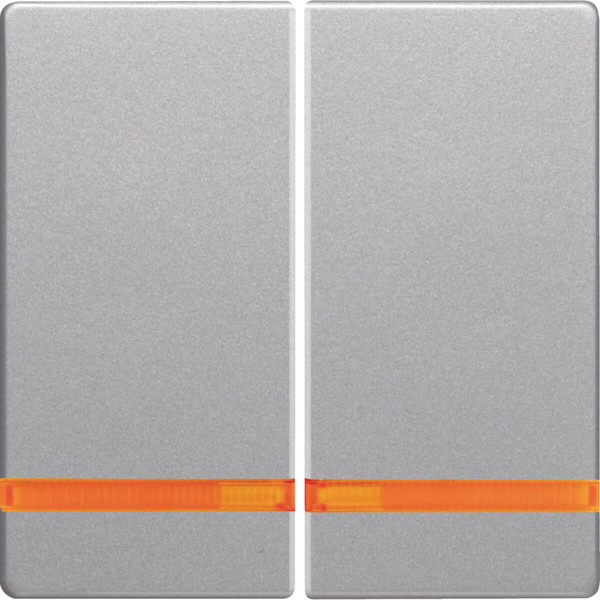 Berker 16276084 Wippe 2fach mit Linse Q.x alu samt. lackiert