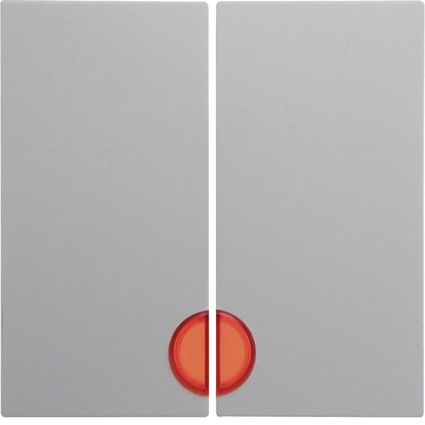 Berker 16278989 Wippe 2fach mit roter Linse S.1/B.3/B.7 polarweiß. glänzend