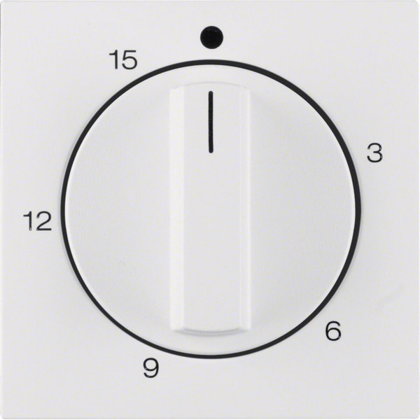 Berker 16321909 Z.-Stk. mit Regulierknopf für mech. Zeitschaltuhr S.1/B.x polarweiß. matt