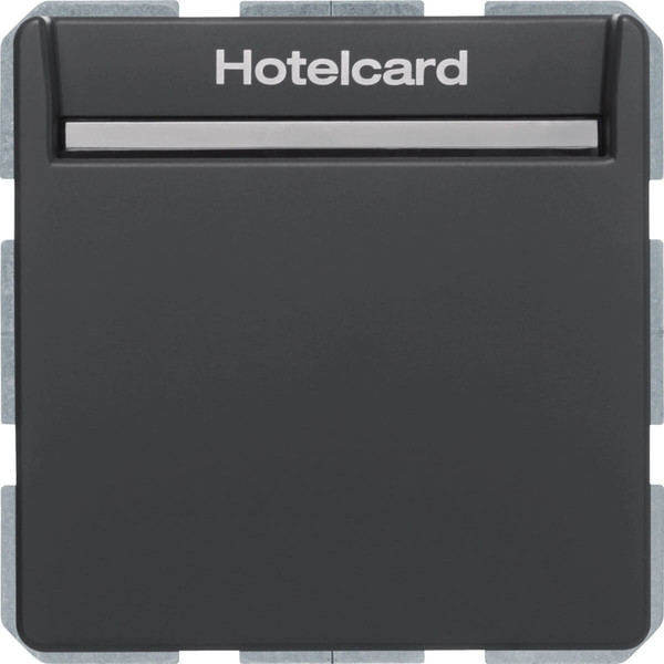 Berker 16406096 Relais-Schalter mit Zentralstück für Hotelcard Berker Q.x anthrazit samt