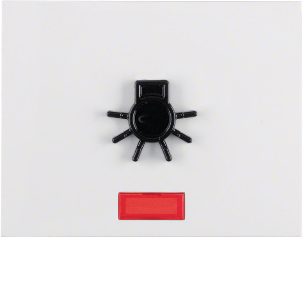 Berker 16517109 Wippe mit roter Linse und abtastbarem Symbol Licht K.1 polarweiß. glänzend