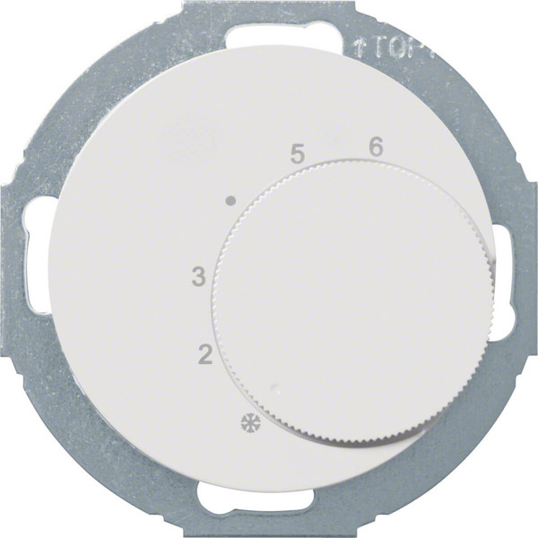 Berker 20262079 Temperaturregler mit Wechsler und Serie R.classic polarweiß. glänzend
