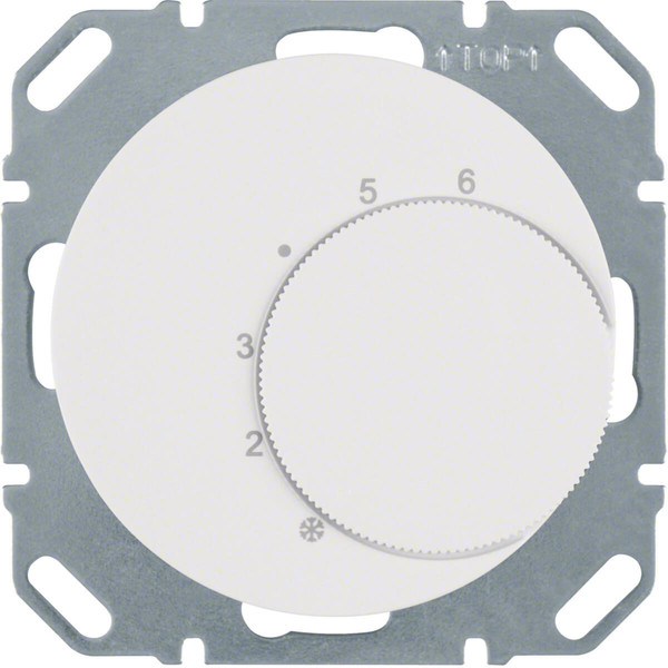 Berker 20262089 Temperaturregler mit Wechsler und Zentralstück R.1/R.3 polarweiß. glänzend