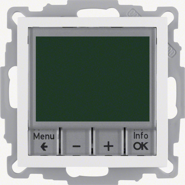 Berker 20441909 Temperaturregler. Schließer. m. Z.-Stk..zeitgest. S.1/B.3/B.7 polarweiß.matt