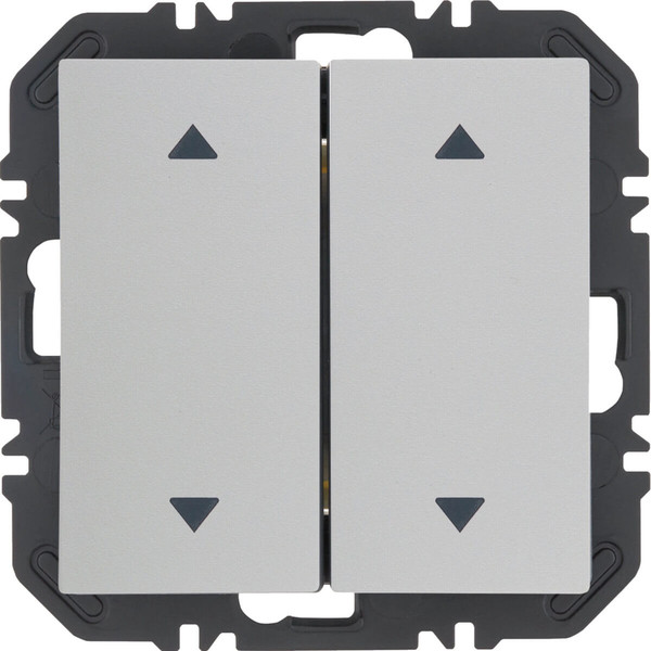 Berker 24128289 Wandsendermodul Enocean mit Wippe 2fach mit Symbol Pfeile. S.1. pw glänzend