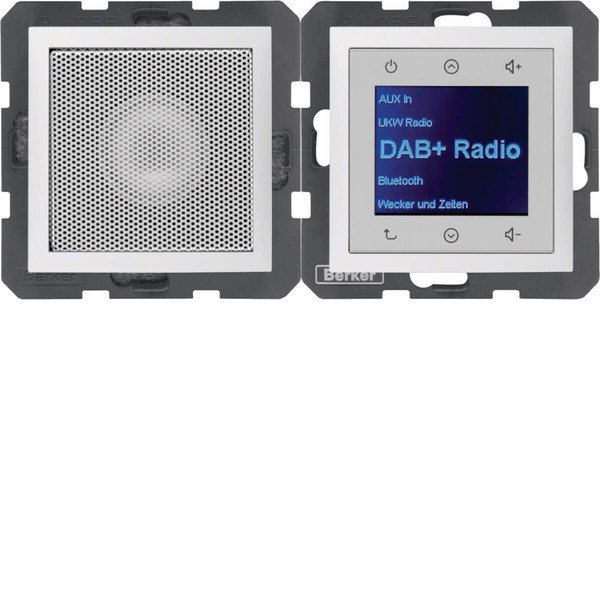Berker 29809909 Radio Touch mit Lautsprecher DAB+ S.1/B.x polarweiss matt
