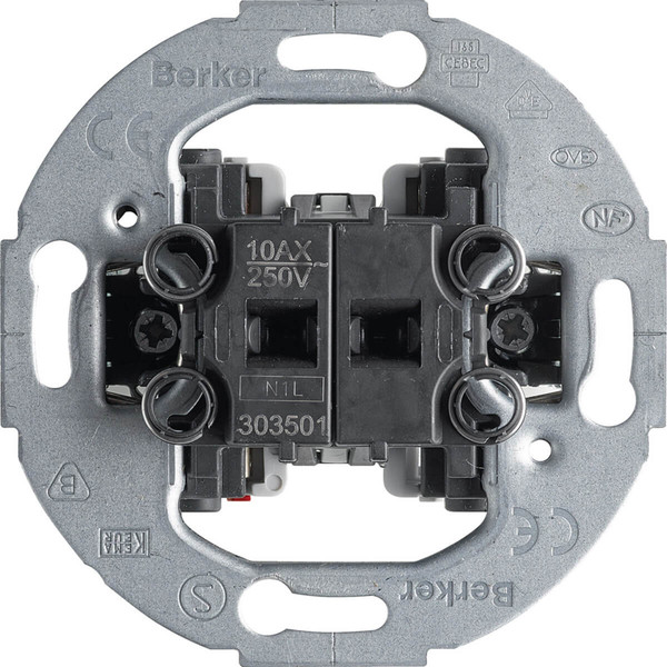 Berker 303501 Serienschalter. runder Tragring. Lichtsteuerung