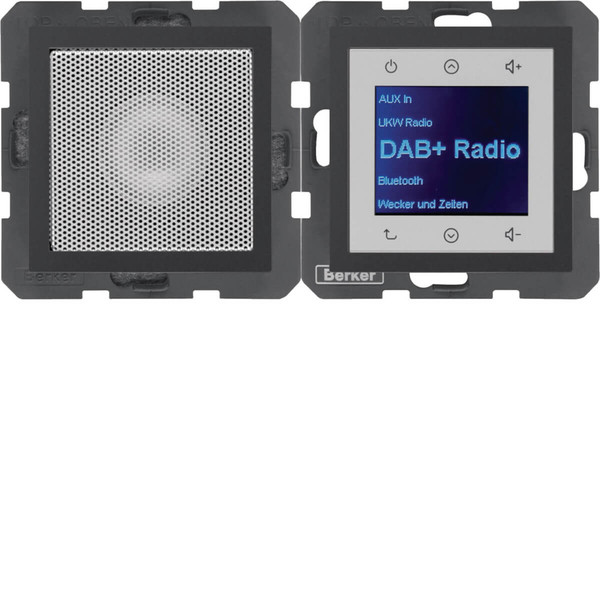 Berker 30801606 Radio Touch mit Lautsprecher DAB+. Bluetooth B.x anthrazit matt