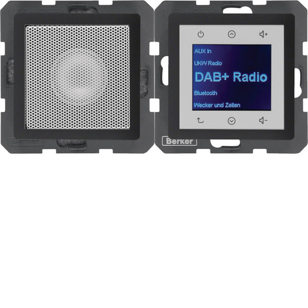 Berker 30806086 Radio Touch mit Lautsprecher DAB+. Bluetooth Q.x anthrazit samt
