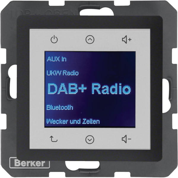 Berker 30846086 Radio Touch UP DAB+. Bluetooth Q.x anthrazit samt