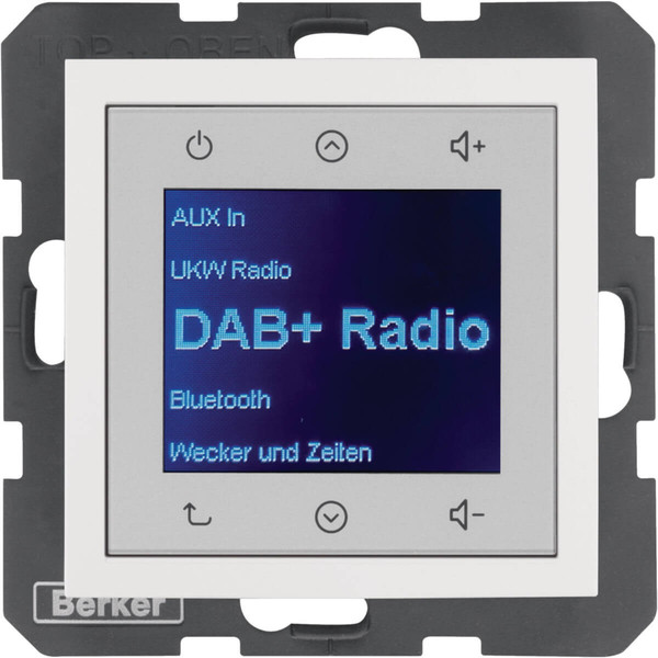 Berker 30848989 Radio Touch UP DAB+. Bluetooth S.1/B.x polarweiß glänzend
