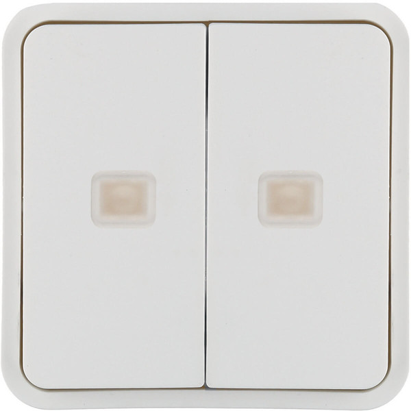 Berker 30863552 Wippe 2fach für W.1 Taster-BA.mit zwei Linsen.polarweiß