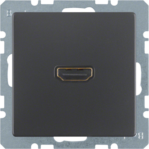 Berker 3315436086 High Definition Steckdose mit 90°-Steckanschluss Q.x anthrazit. samt